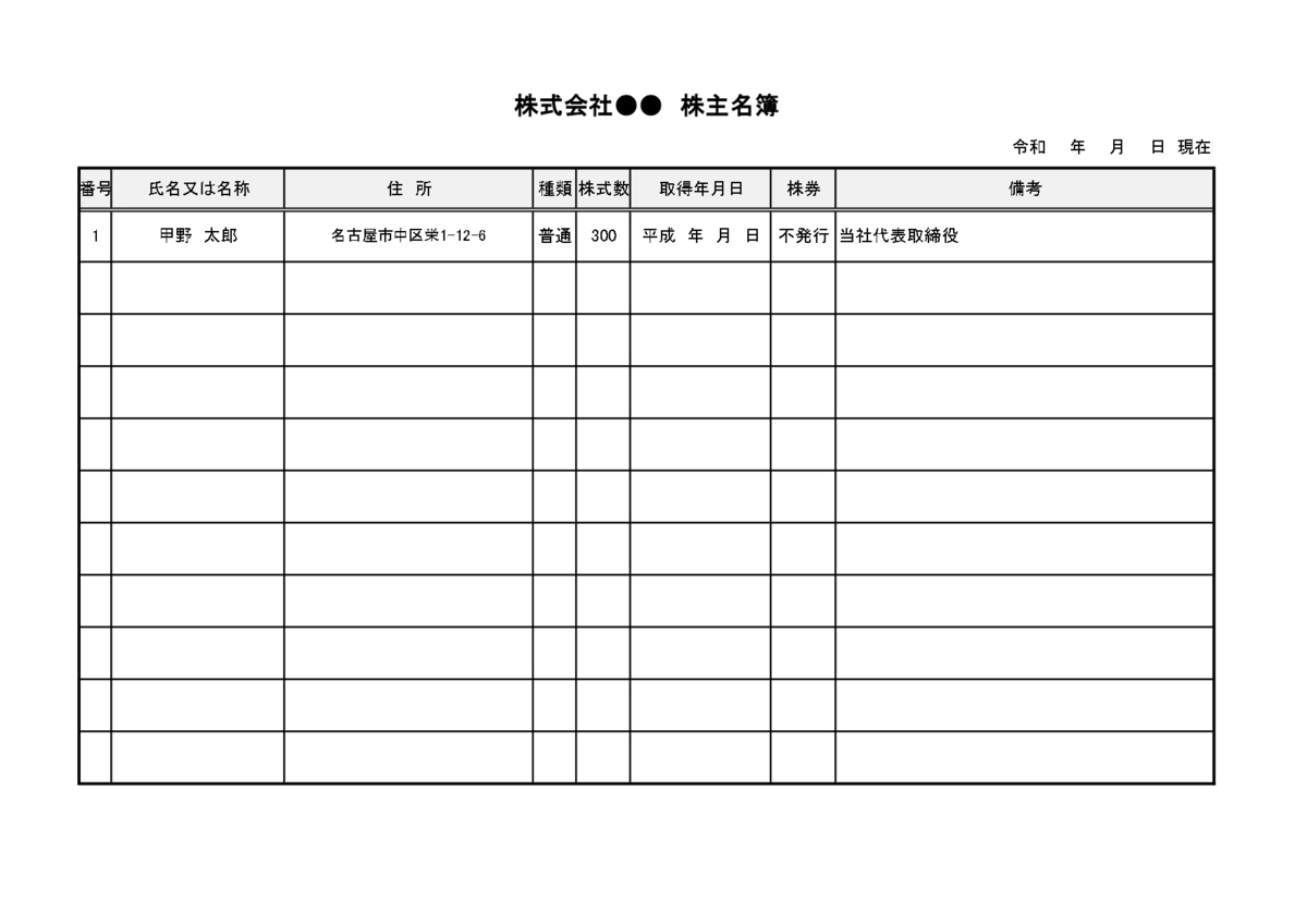 株主名簿 会社解散 清算手続代行サポート